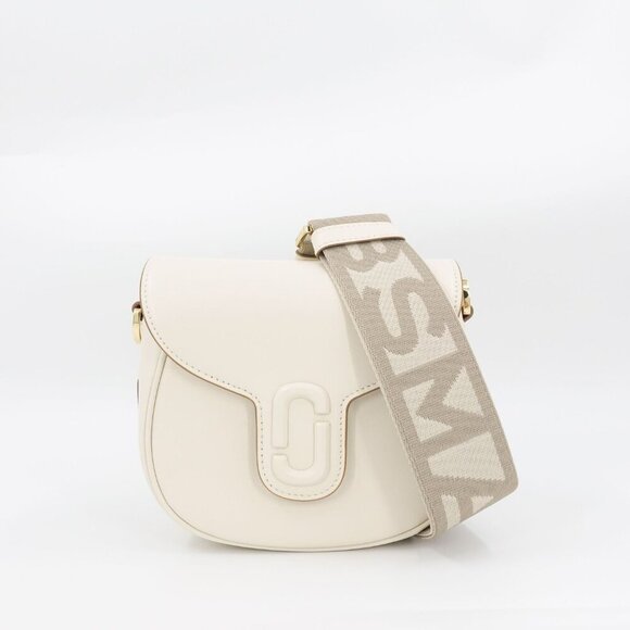 Marc Jacobs Women's The Messenger Saddle Bag Small In Leather White OS - Picture 1 of 15